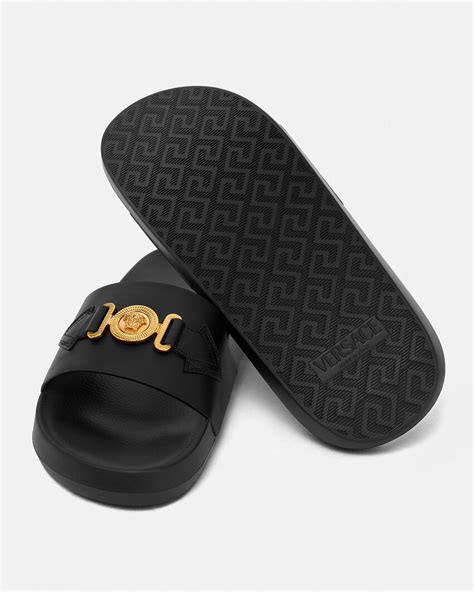 mens designer slides versace|versace medusa slides.